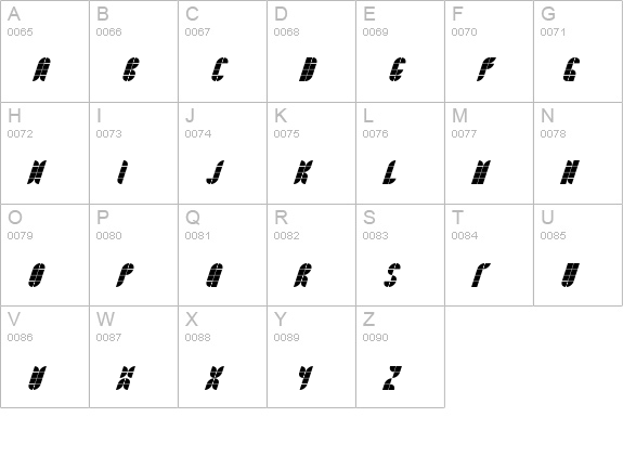 Bath NormalItalic uppercase A-Z preview