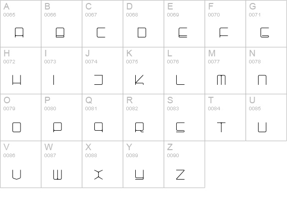batho uppercase A-Z preview