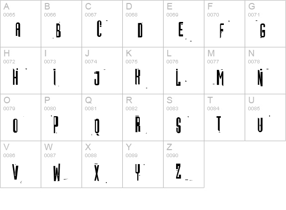 Batmos Regular uppercase A-Z preview