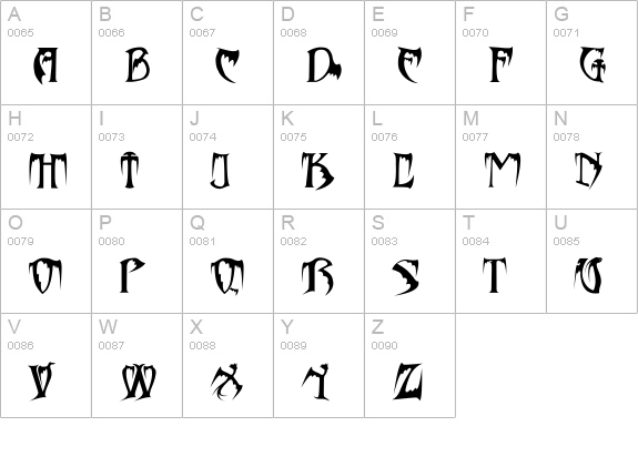Bats&Dragons-Abaddon uppercase A-Z preview