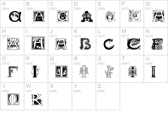 BattenA-K uppercase A-Z preview