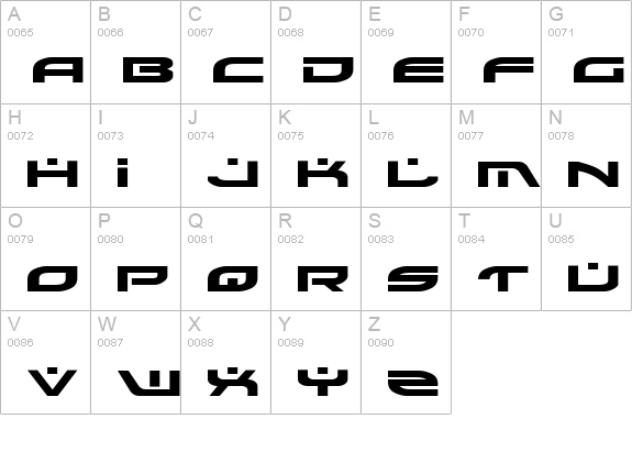 Battlefield Expanded uppercase A-Z preview