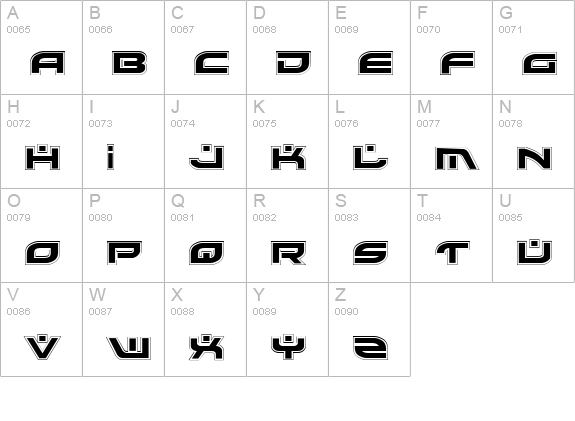 Battlefield Pro uppercase A-Z preview