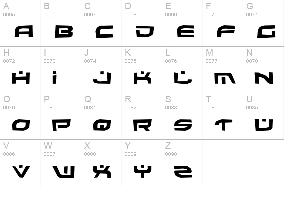 Battlefield Rock uppercase A-Z preview