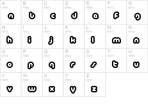 Baubau uppercase A-Z preview