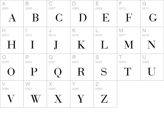 BauerBodDEE uppercase A-Z preview