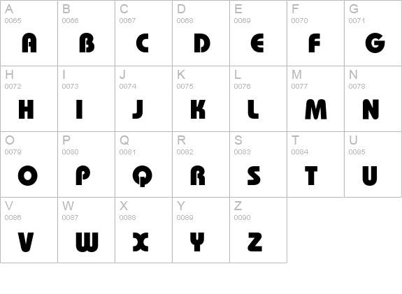 BauhausEF-Heavy uppercase A-Z preview