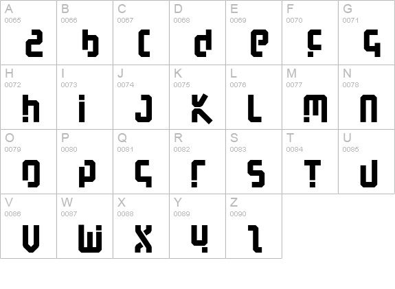 BauHouse200 uppercase A-Z preview