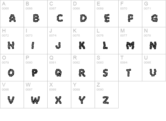 Baukasten-Four uppercase A-Z preview