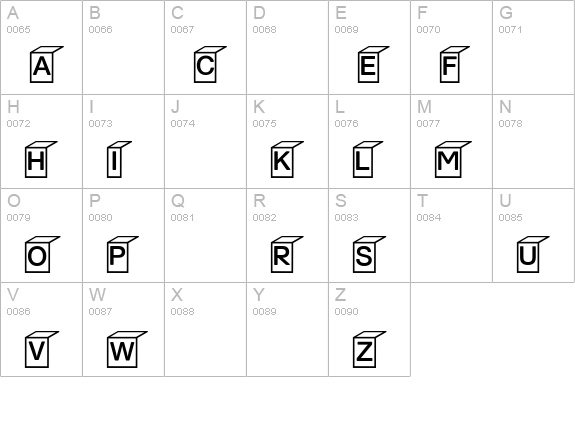 Bausteine uppercase A-Z preview