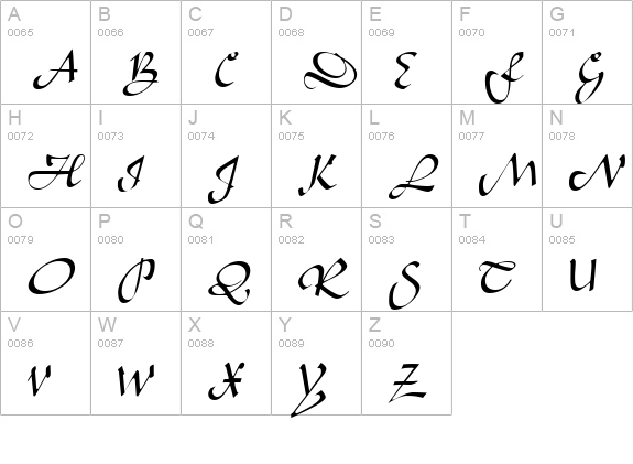 Bavand Regular uppercase A-Z preview