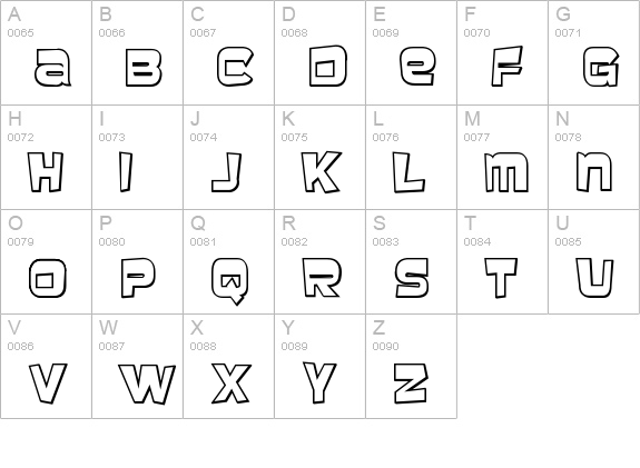 Baveuse 3D uppercase A-Z preview