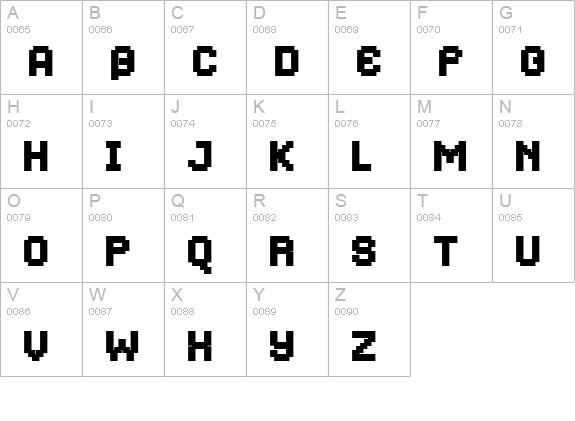 BazookaJoe uppercase A-Z preview