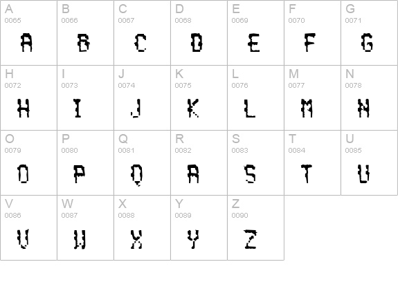 BDBilliet uppercase A-Z preview