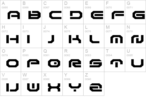 BDDoomedSquareup uppercase A-Z preview