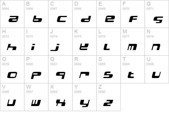BDElectrobazar-Italic uppercase A-Z preview