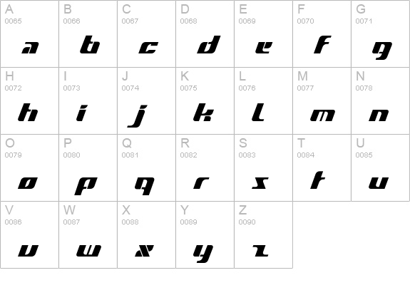 BDfazer uppercase A-Z preview