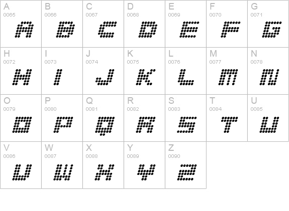 BDMedLed-Italic uppercase A-Z preview