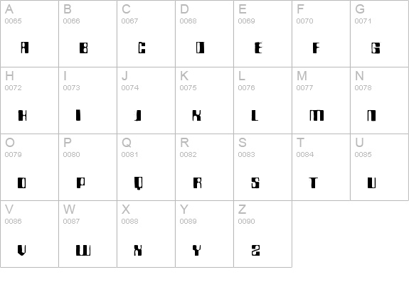 BDRocket70 uppercase A-Z preview