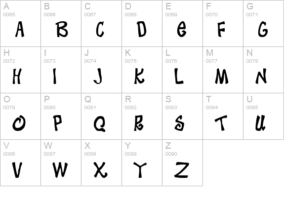 BeachType Medium uppercase A-Z preview
