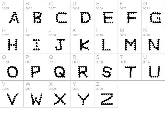 Beady uppercase A-Z preview