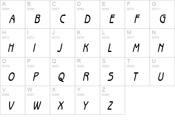 Beagle-Condensed Bold Italic uppercase A-Z preview