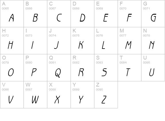 Beagle-Condensed Italic uppercase A-Z preview