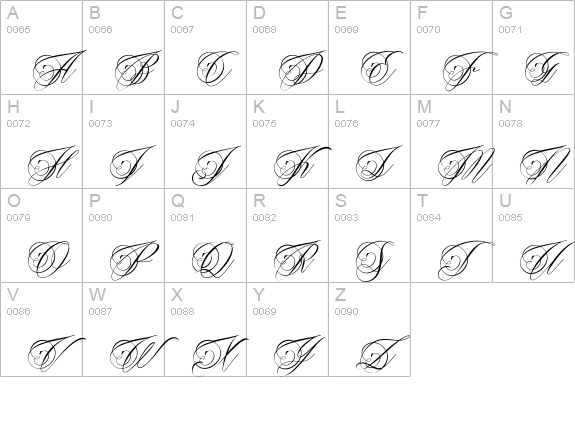 Beaked Tyrant Personal Use uppercase A-Z preview