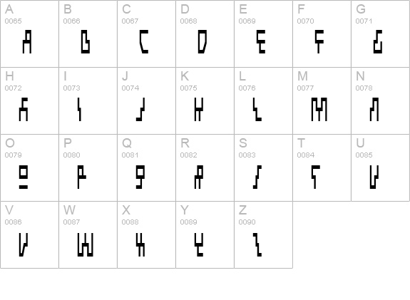 Beam Rider Condensed uppercase A-Z preview