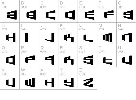 BeamShip uppercase A-Z preview