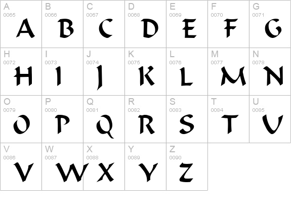 Beanie Plain: uppercase A-Z preview