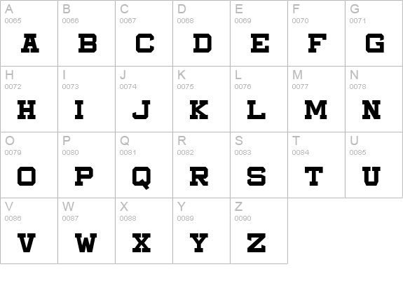 Beantown uppercase A-Z preview