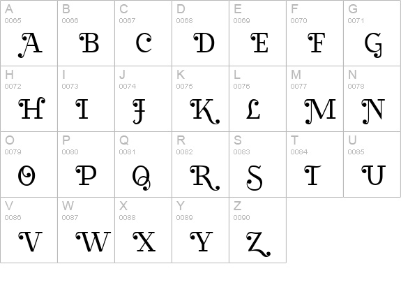 BearButteT Special uppercase A-Z preview
