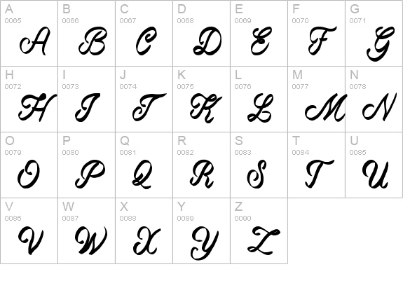 Beast of Avalon uppercase A-Z preview