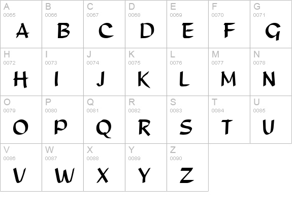 Beauregard Display SSi uppercase A-Z preview