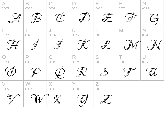 BeauRivageTwo uppercase A-Z preview
