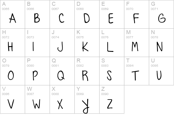 Beautiful Every Time uppercase A-Z preview