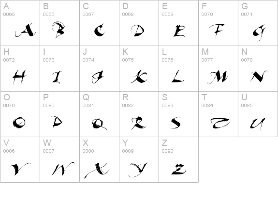 BeautifulInk uppercase A-Z preview