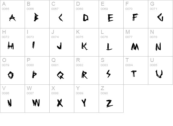 BeautifulWorldNBP uppercase A-Z preview