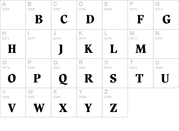 BeckenhamExtraBold uppercase A-Z preview