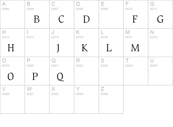 BeckenhamLight uppercase A-Z preview