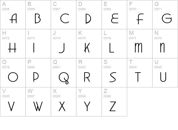 BeckerMonolineModernNF Bold uppercase A-Z preview