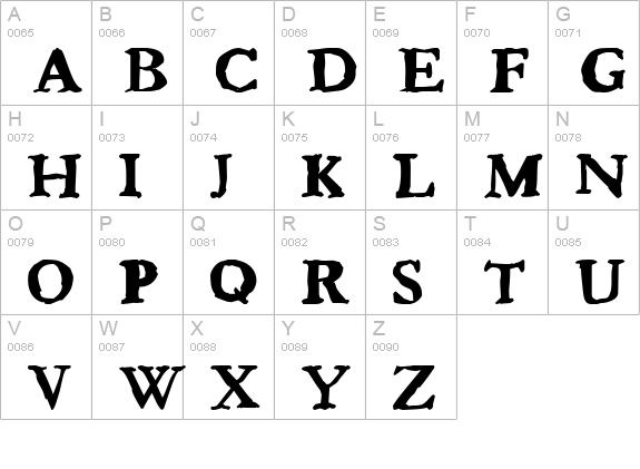Bedbug uppercase A-Z preview