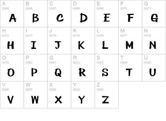 Bee Marker Ink uppercase A-Z preview