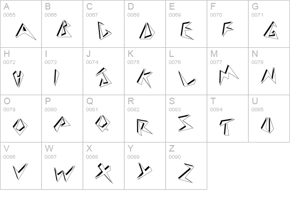 BeeboppFont uppercase A-Z preview