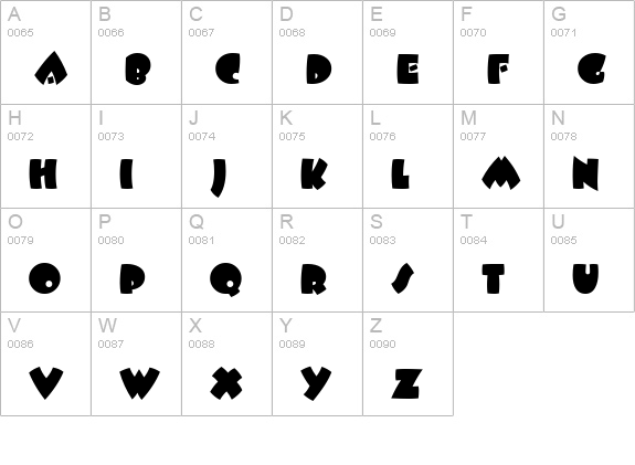 Beesknees ICG uppercase A-Z preview