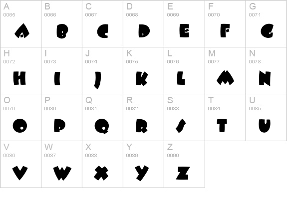 BeeskneesEF uppercase A-Z preview