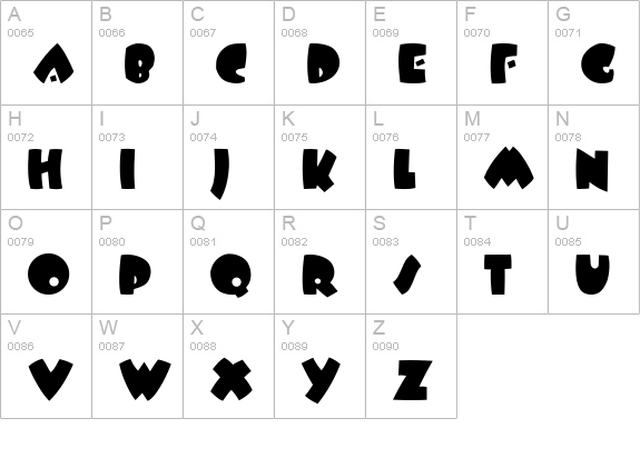 BeesWax uppercase A-Z preview