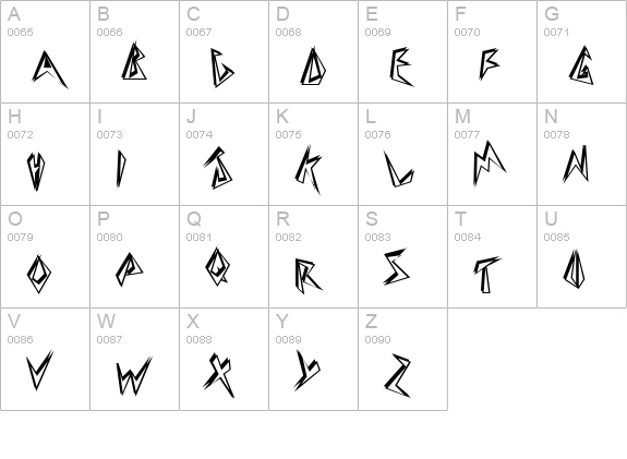 Beeswax T Bold uppercase A-Z preview