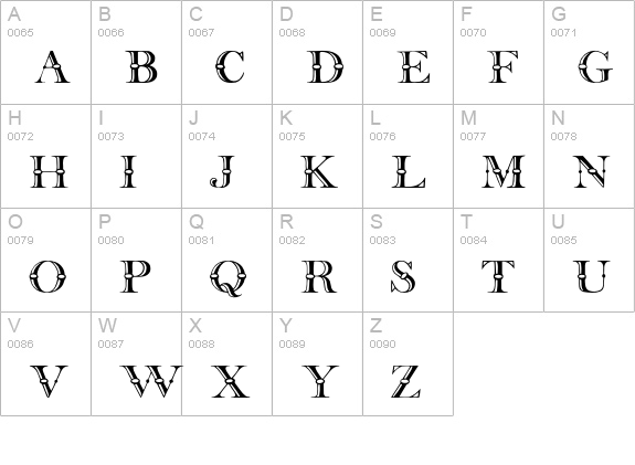 Beffle uppercase A-Z preview